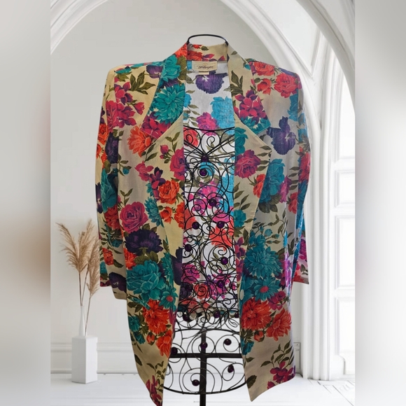 Worthington Jackets & Blazers - Worthington Multicolor Vintage Floral Blazer Size 10